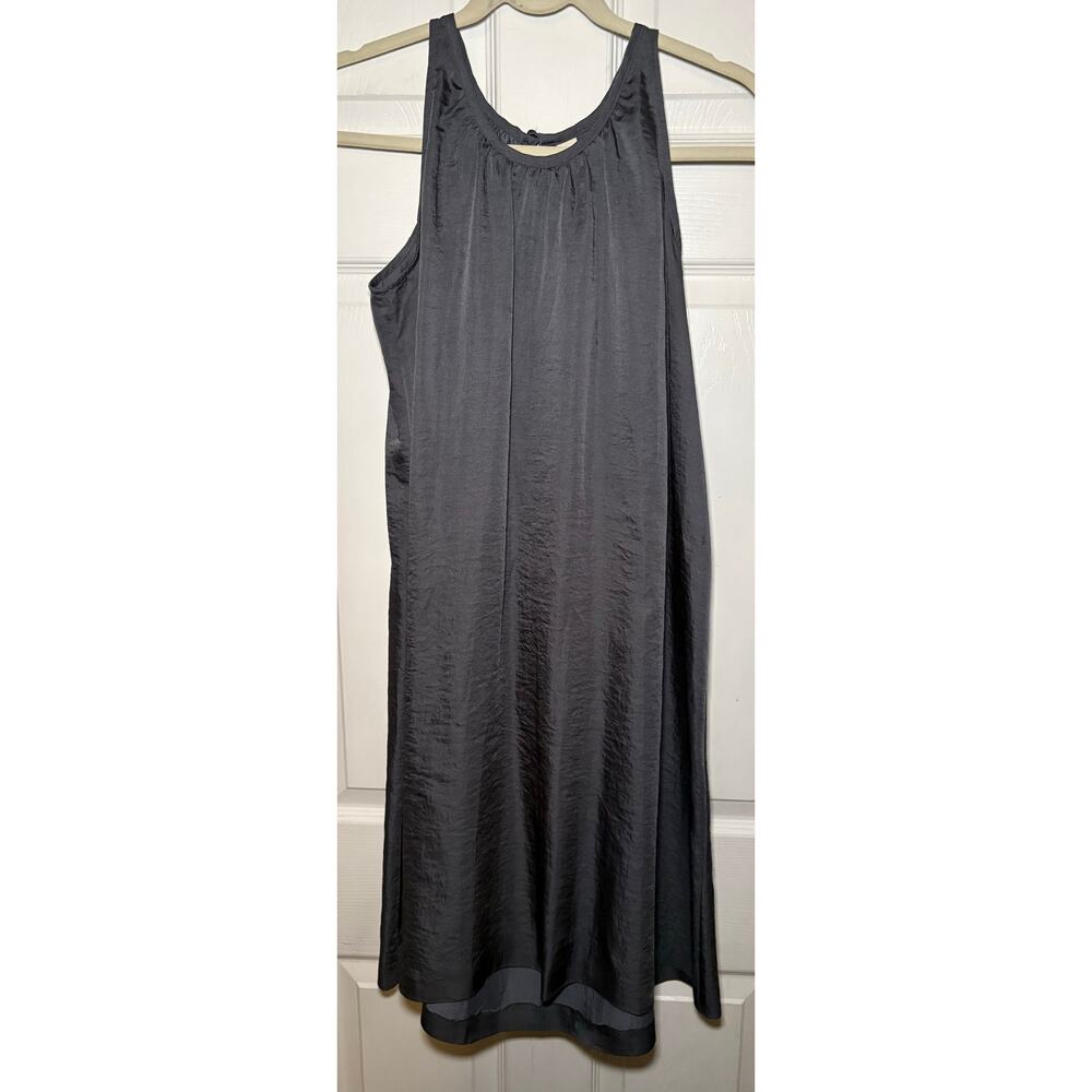 Old Navy gray silky dress sleeveless size large
